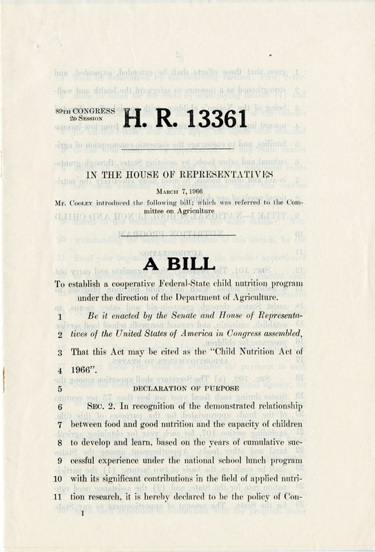 H.R. 13361, the Childhood Nutrition Act