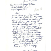 Letter from Alan W. Burr to George D. Aiken