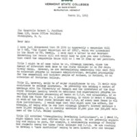 Letter from Robert S. Babcock to Congressman Robert T. Stafford