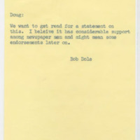 Correspondence Between John H. Colburn, Congressman John E. Moss, and Congressman Bob Dole