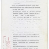 Lyndon B. Johnson Message to Congress on Education