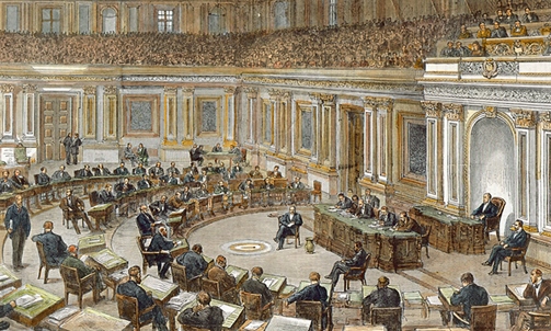 An image of an early Senate session